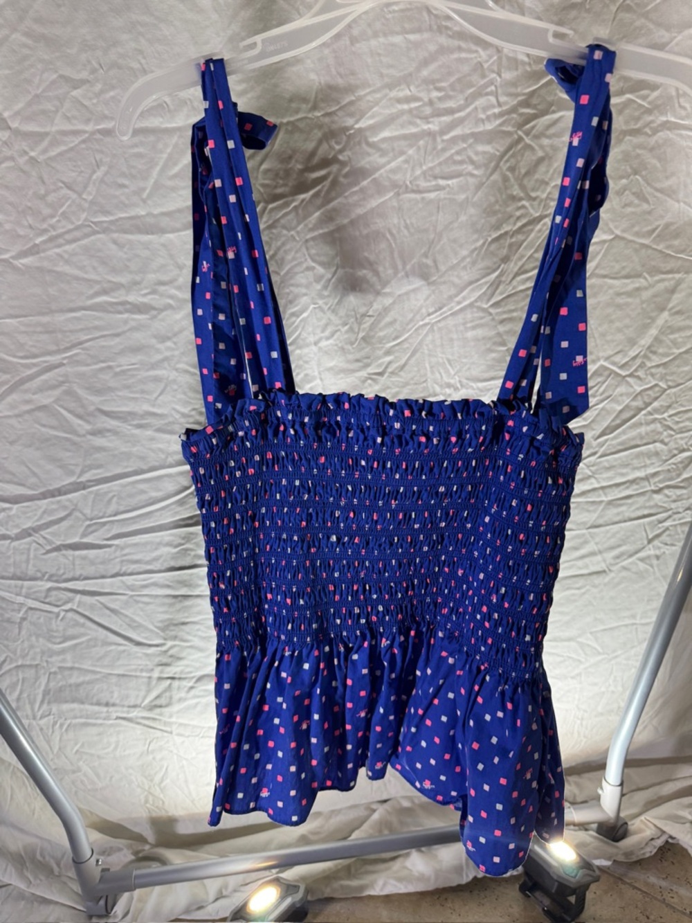 EUC Lilly Pulitzer Rivera Smocked Top - perfect for the 4th - Picture 2 of 4